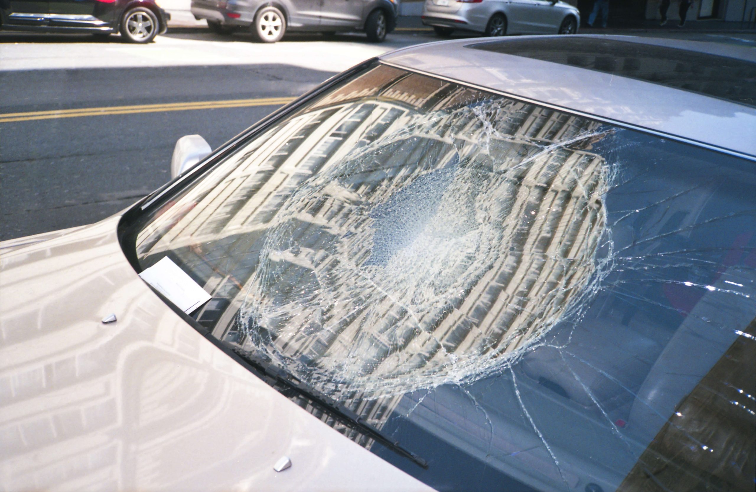 broken car windshield
