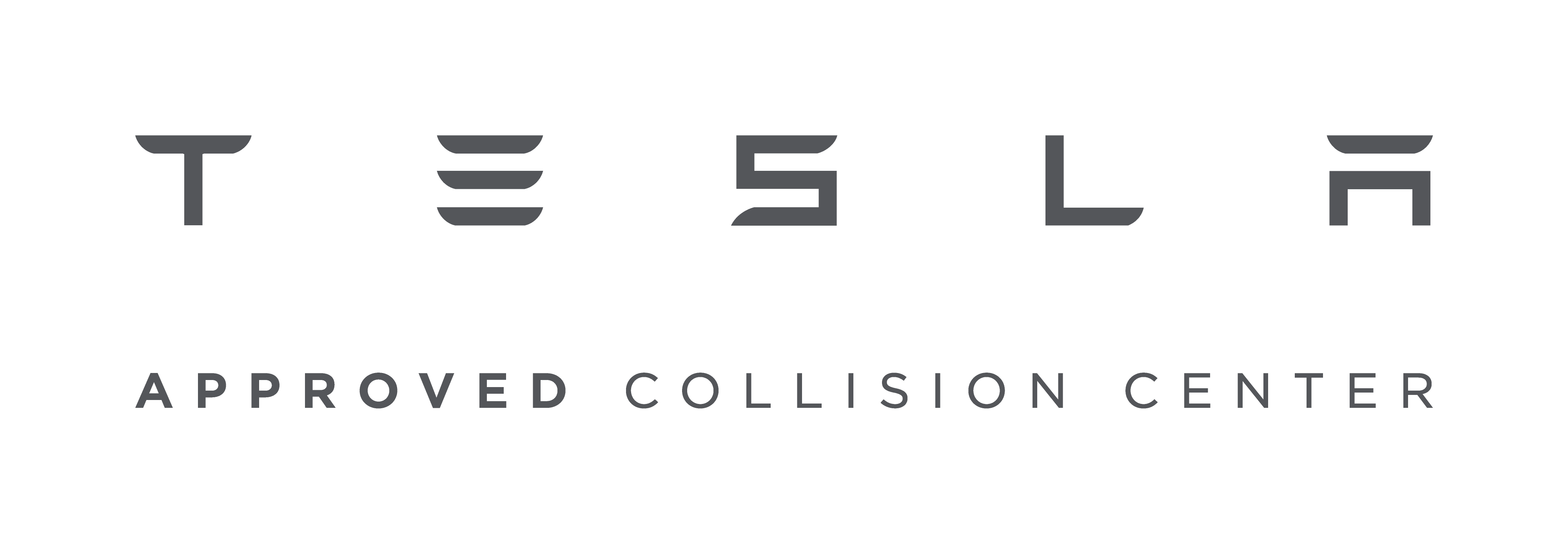 tesla approved collision center logo